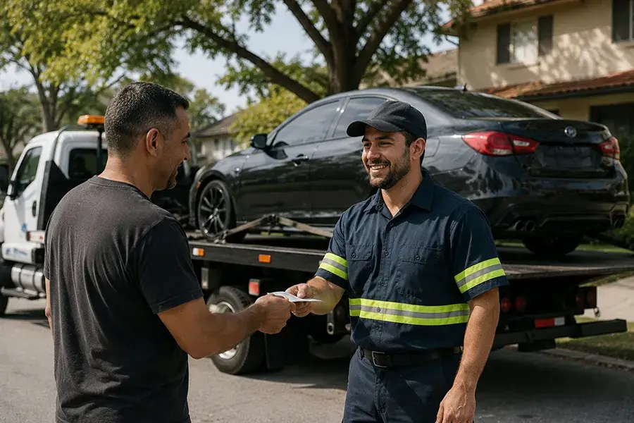 Completing a vehicle sale after accepting an offer